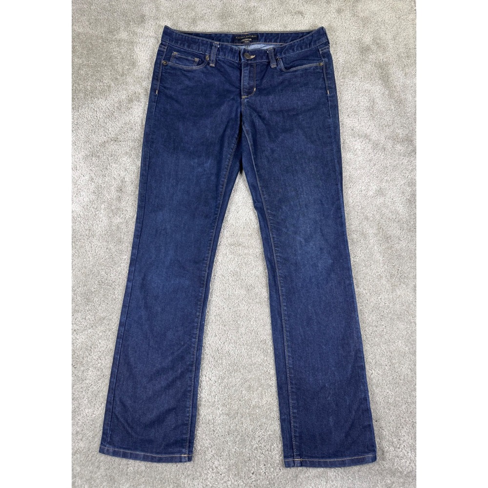 Banana Republic Straight Leg Jeans Dark Wash Denim Blue Pants Womens 29/8S